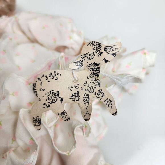 Effanbee MARY HAD A LITTLE LAMB Doll 11" 1983 w/ Lamb Cut-Out Hard Plastic Doll - Picture 12 of 13